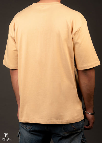 Tropical Mountain Print Oversize Cotton T-Shirt