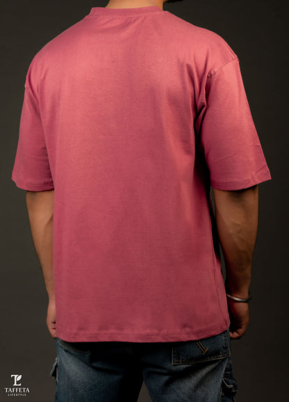 Tropical Mountain Print Oversize Cotton T-Shirt